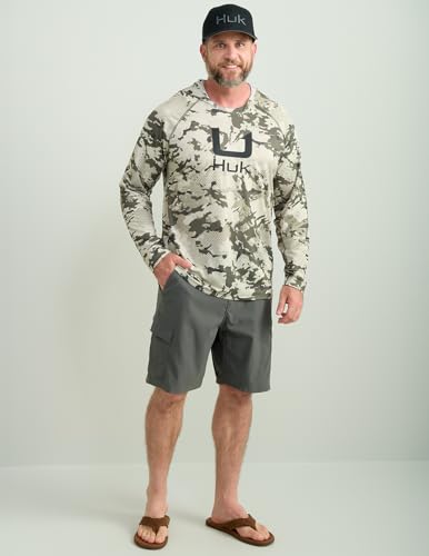 HUK Mens KC Scott Patterned Pursuit Hoodie - Fishing Hooded Shirt for Anglers - Marolina Blue - 3X-Large
| HUK KC Scott