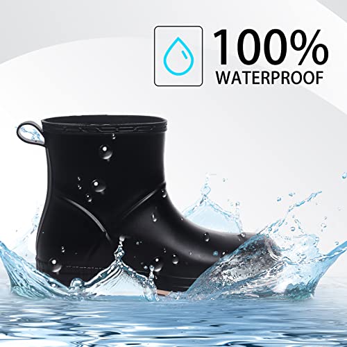 YUHITYGZGS Lightweight Waterproof Rain Boots for Women and Men - Anti-Slip Chelsea Ankle Boots with Comfortable Insoles